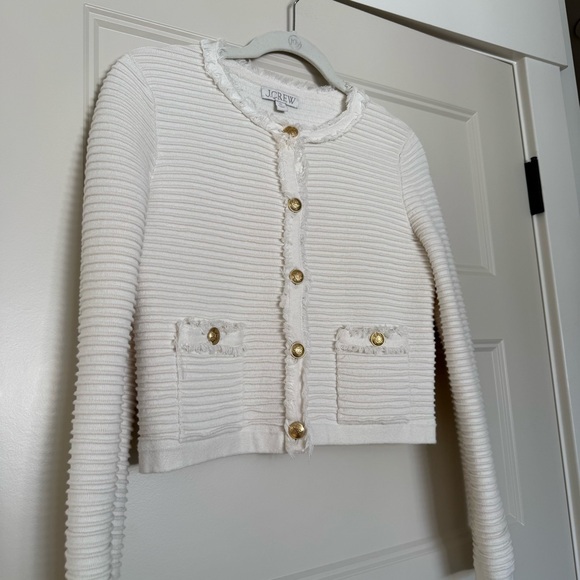 J.Crew Emilie Sweater Lady Jacket in Textured Cotton Blend - Picture 5 of 8